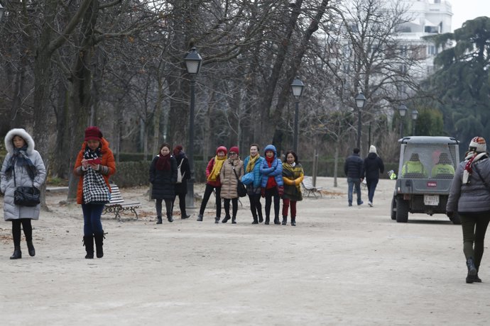 Invierno, invernal, frío, temperaturas bajas, abrigo, abrigarse, turista