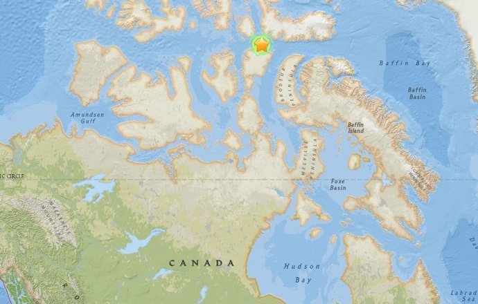 Terremoto en el norte de Canadá