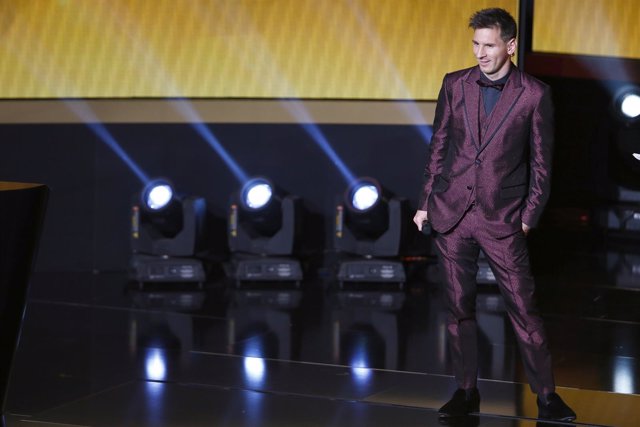 Leo Messi en la gala del Balón de Oro