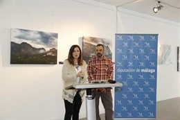 Marina Bravo y Sebastián González en la inauguración de la muestra.
