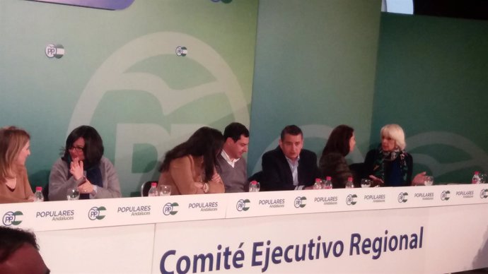 Juanma Moreno en la Ejecutiva Regional del PP-A
