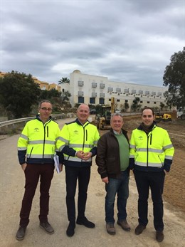 Visita de Jiménez a las obras del carril bici.
