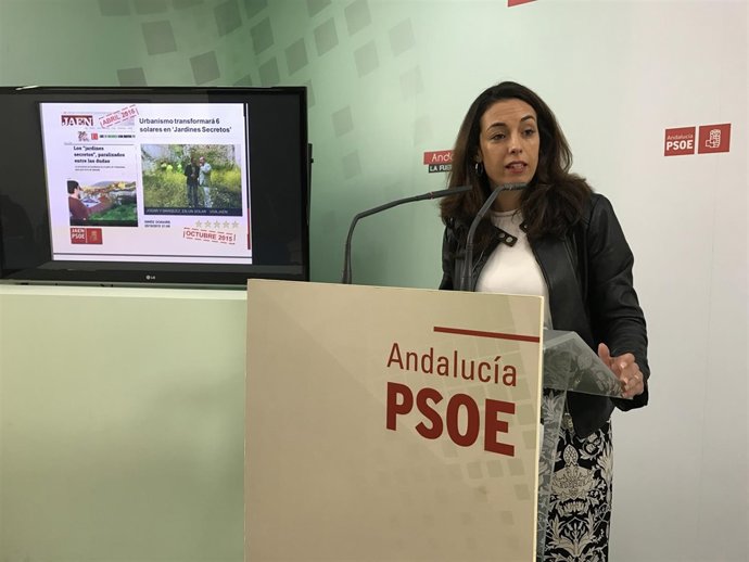 Mercedes Gámez durante la rueda de prensa