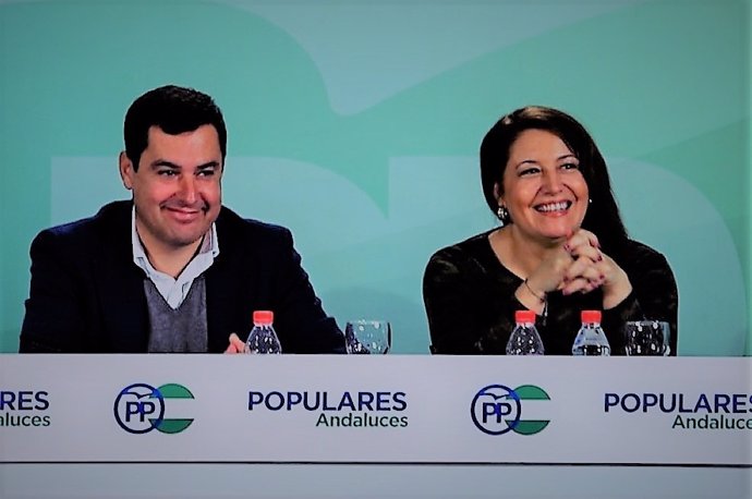 Juanma Moreno y Carmen Crespo, en el Comité Ejecutivo del PP-A