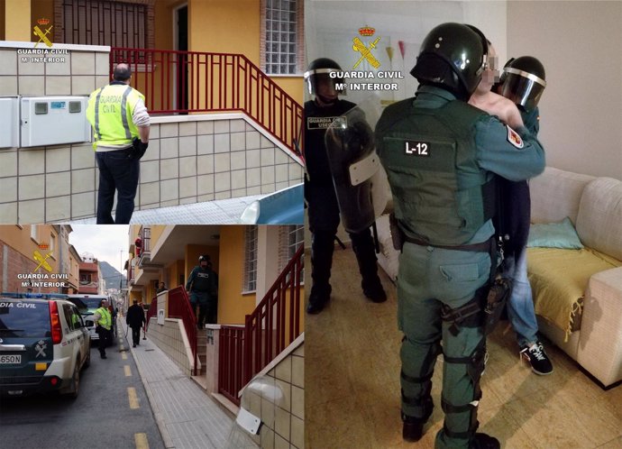 Imagen de la detención practicada por la Guardia Civil