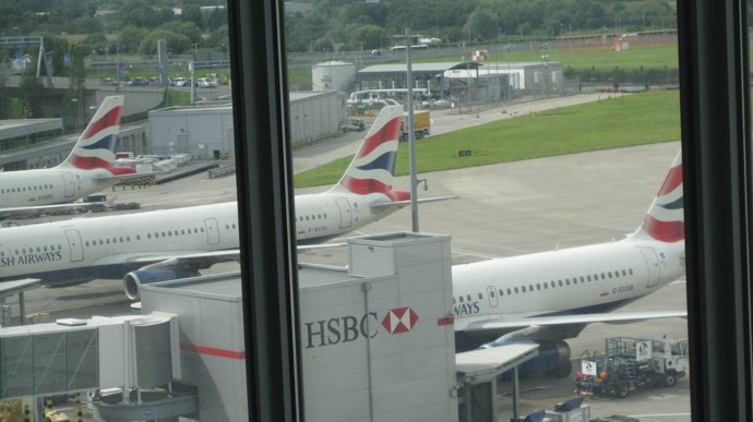 Aviones de British Airways en Heathrow (Londres)