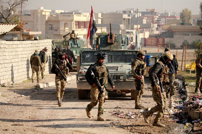 Las fuerzas iraquíes en Mosul