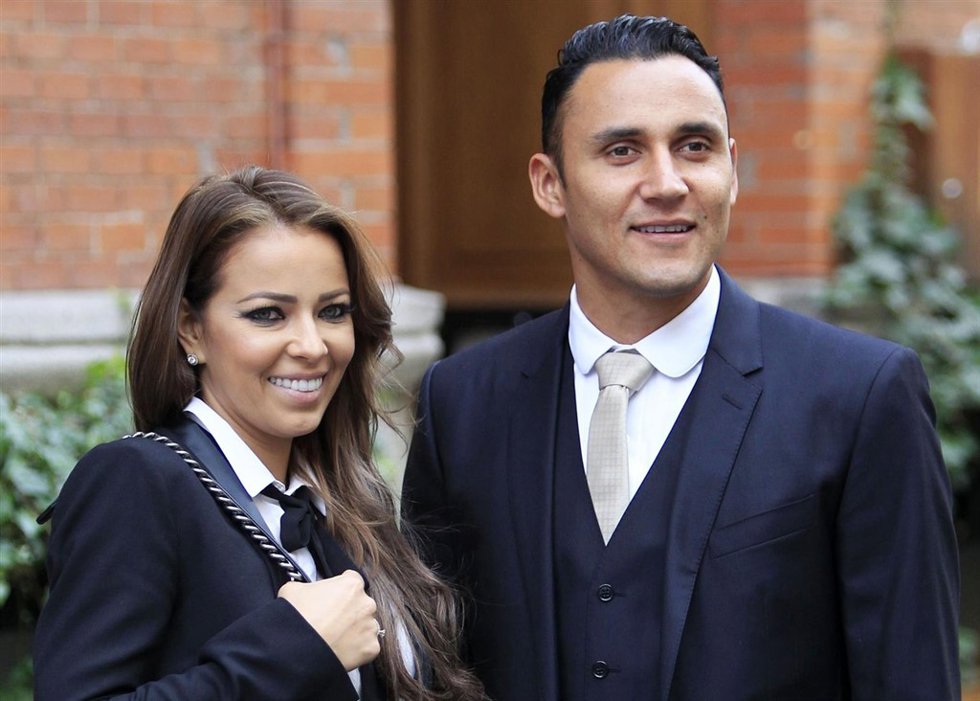 Keylor Navas y Andrea Salas/ José Ramón Hernando