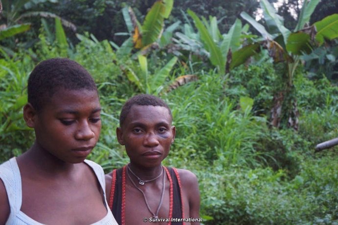 Miembros de la tribu pigmea Baka en Camerún