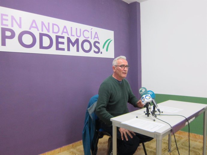 Diego Cañamero durante la rueda de prensa