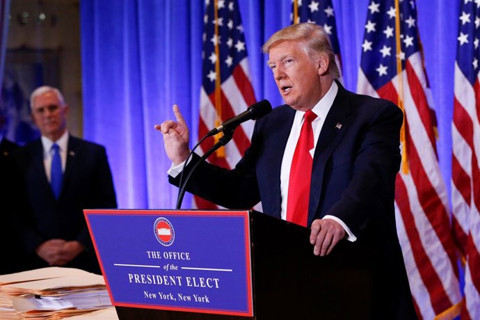 Donald Trump en rueda de prensa