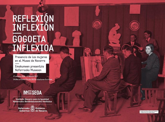 Cartel de la exposición 'Reflexión Inflexión' del Museo de Navarra