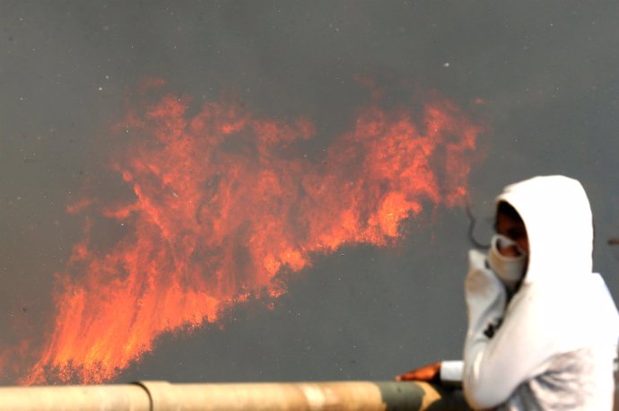 Incendio en Valparaíso, en Chile