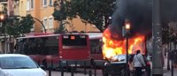 Se incendia un autobús de la EMT sin causar heridos en Peset Aleixandre