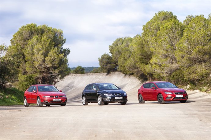 Tres generaciones del Seat León