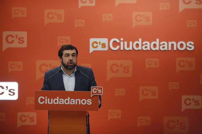 Rueda de prensa de Miguel Gutiérrez en la sede de Ciudadanos