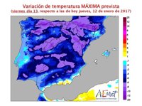 Comienza el descenso de temperaturas y rachas de viento de hasta 100 km/h en Castellón