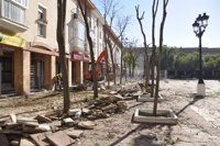 Comienzan los trabajos de remodelación integral de la plaza del Ayuntamiento de Tomares