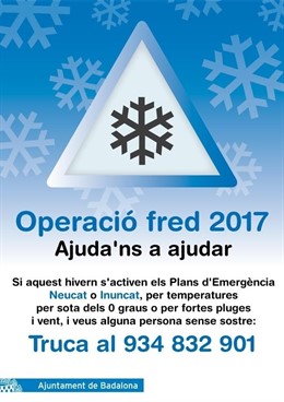 Plan de emergencia por frío en Badalona