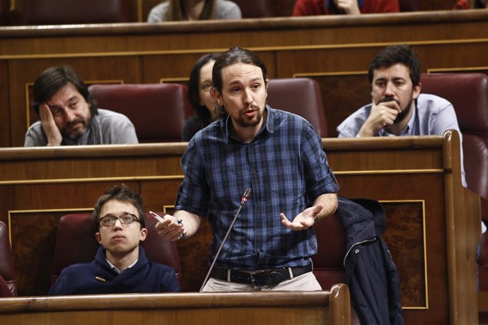 Errejón y Pablo Iglesias en el Congreso