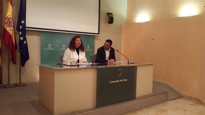 Costa y Vidal en la rueda de prensa tras el Consell de Govern