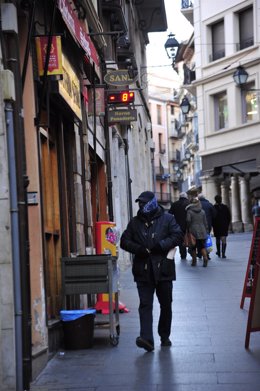Termómetro a -8 grados en las calles de Teruel