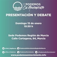 La iniciativa Podemos en Movimiento se presenta este domingo en Murcia
