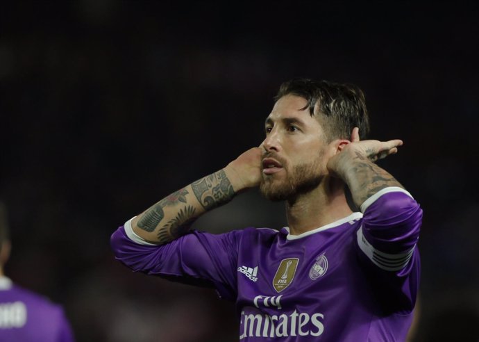 Sergio Ramos durante el partido de Copa del Rey contra el Sevilla