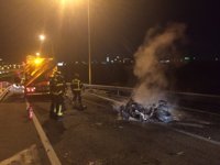 Herido grave un motorista de 41 años al sufrir un accidente en la incorporación de la M-40 a la M-607