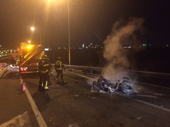 Accidente con un motorista herido en Madrid