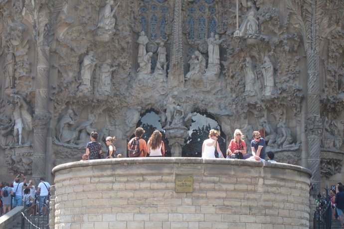 Turistas en la Sagrada Família