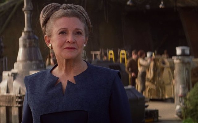Carrie Fisher como Leia Organa en Star Wars: El Despertar de la Fuerza