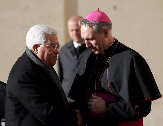 El presidente palestino, Mahmud  Abbas, visita el Vaticano 