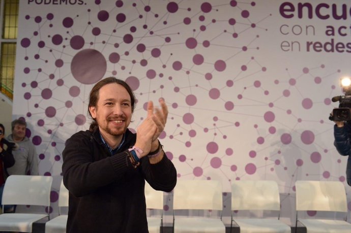 Pablo Iglesias en el encuentro con usuarios de redes sociales