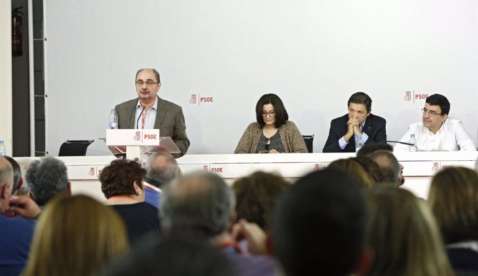 Javier Lambán en el Comité Federal del PSOE