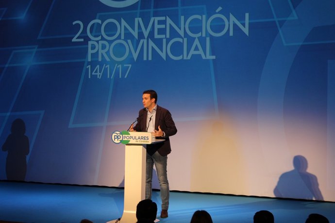 Pablo Casado en su intervención en la Convención Provincial del PP
