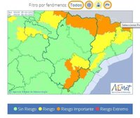Avisos naranjas por nieve y viento en Huesca y Teruel