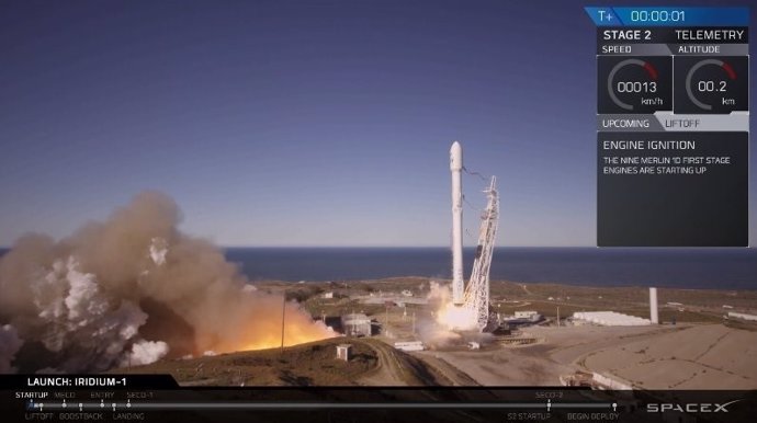 Lanzamiento del cohete SpaceX Falcon 