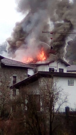 Incendio en un vivienda de Goizueta