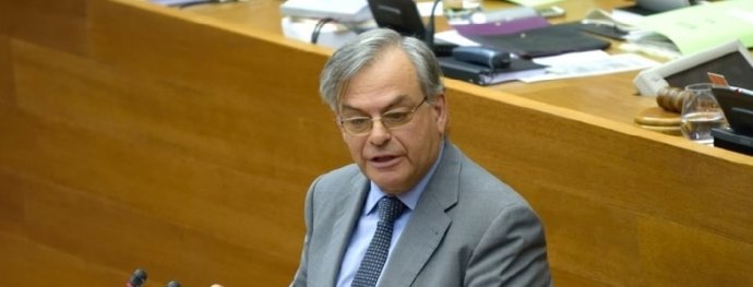 Calpe durante una de sus intervenciones en las Corts