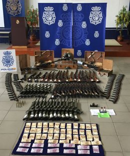Armas incautadas a traficantes