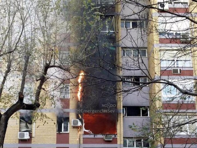Incendio en una vivienda de Sevilla