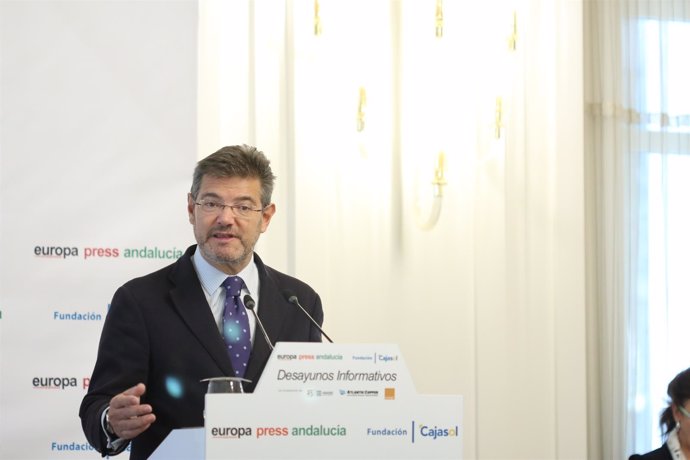 Ministro de Justicia, Rafael Catalá, en los Desayunos de Europa Press Andalucía