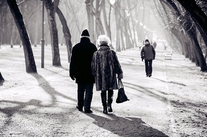 Mayores, invierno, ancianos