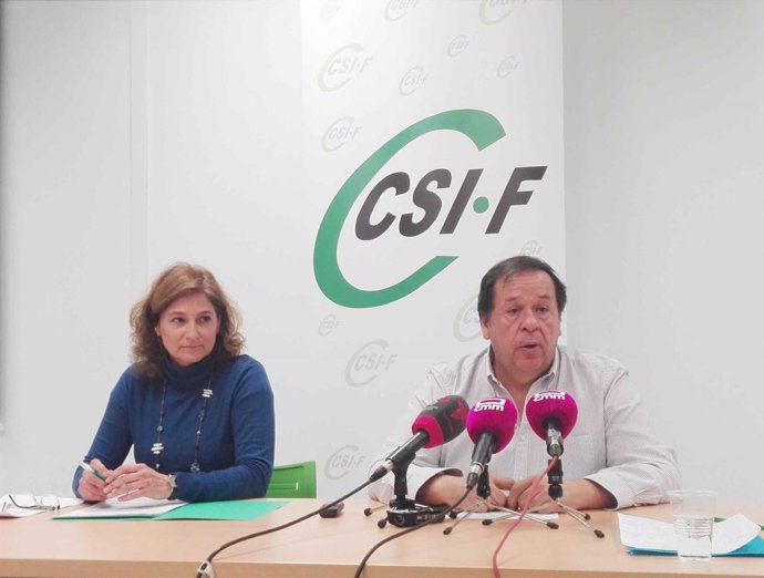 Responsables de CSIF en rueda de prensa