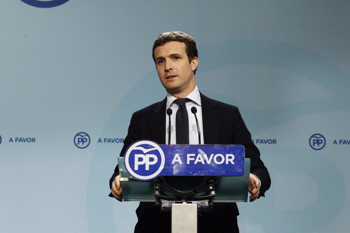 Rueda de prensa de Pablo Casado tras la reunión del Comité Ejecutivo Nacional