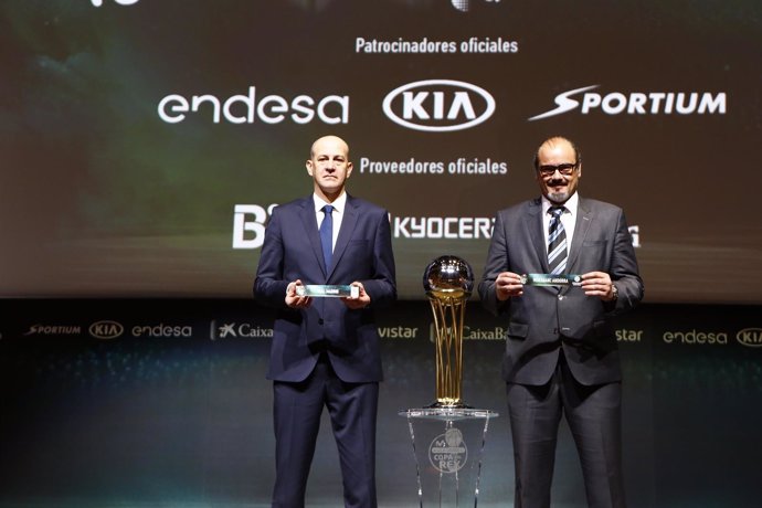 Alberto Herreros y Francesc Solana en el sorteo de Copa