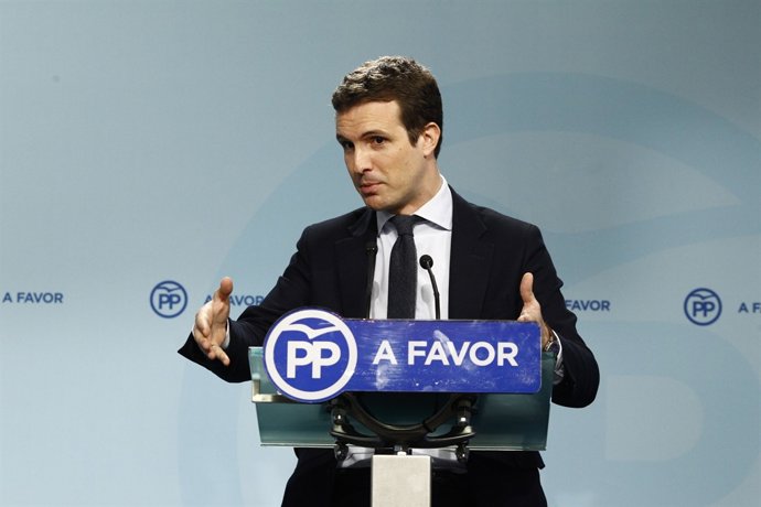 Rueda de prensa de Pablo Casado tras la reunión del Comité Ejecutivo Nacional