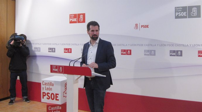 Tudanca en la sede autonómica del PSOE