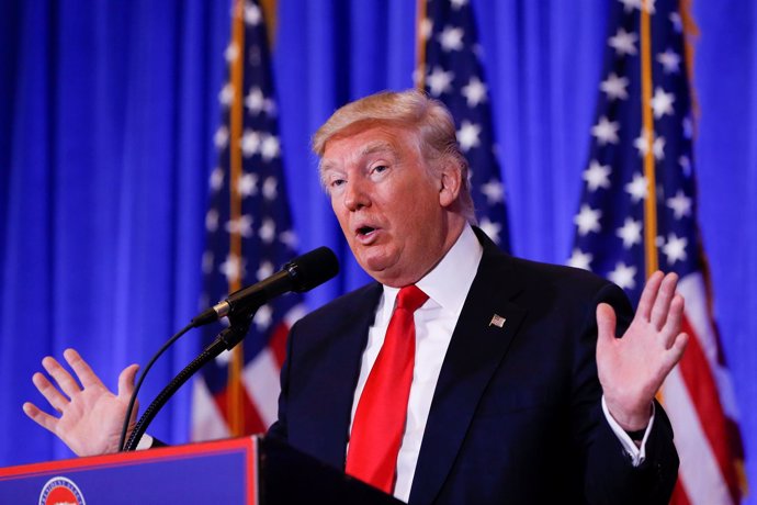 Donald Trump en rueda de prensa